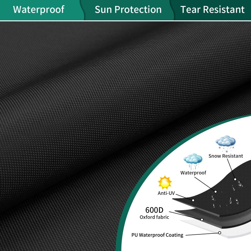 AKEfit Patio Chair Covers for Outdoor Furniture Waterproof 2 Pack,Heavy Duty Outdoor Chair Covers Waterproof for Lawn Lounge Seat, Wicker, Adirondack&Rocking Chairs,Black-32Wx37Dx36H inches - Image 4